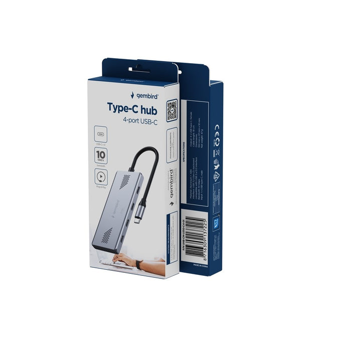 Gembird UHB-CM-U310-C4-01, 4-портов USB-C 3.2 (Gen 2) Type-C хъб
