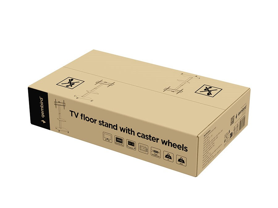 Gembird TVS-75S-02 Стойка за телевизор с колелца, 37" - 75", черна