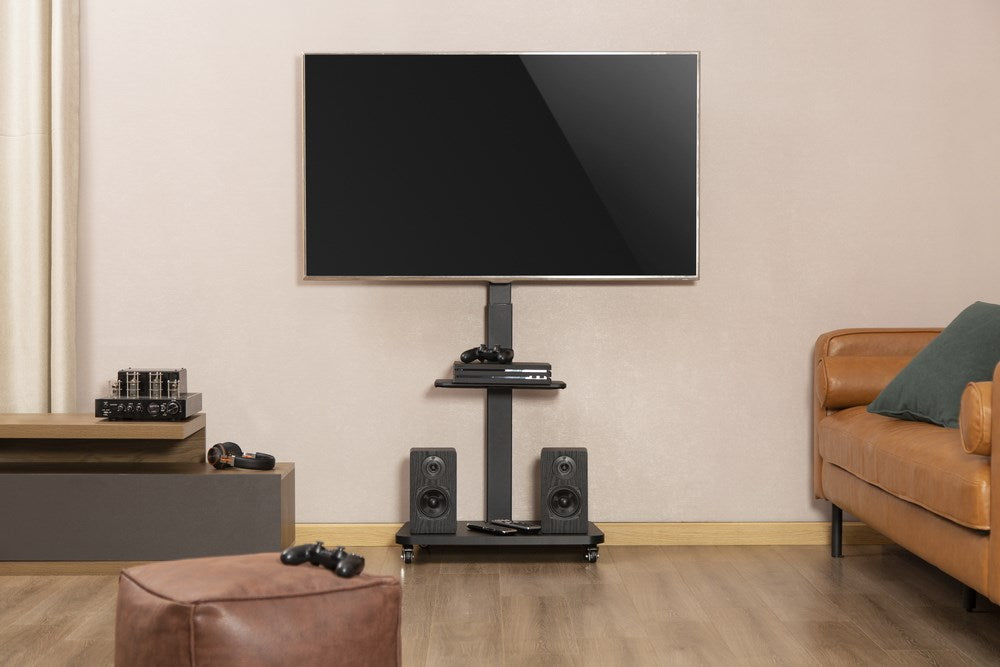 Gembird TVS-75S-02 Стойка за телевизор с колелца, 37" - 75", черна