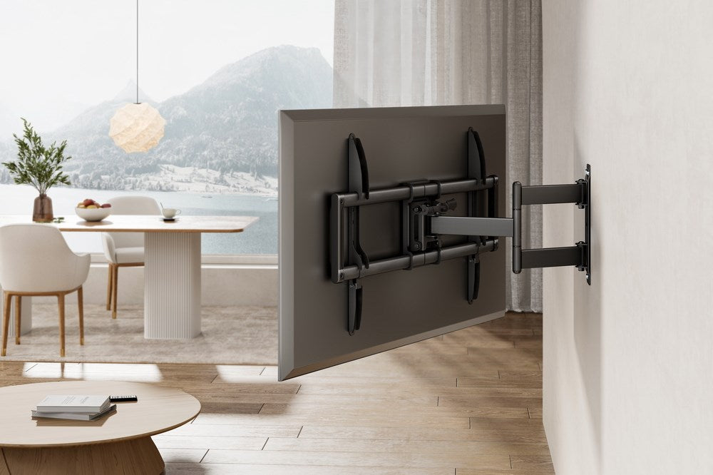 Gembird WM-90ST-01 стенен монтаж за телевизор с пълно движение, 37”-90”, черен