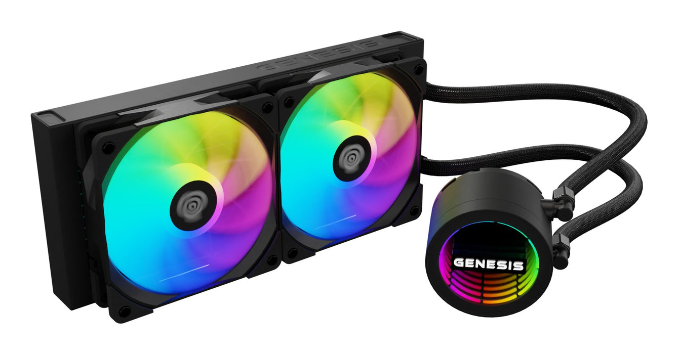 GENESIS NLG-2319 система за охлаждане на компютър, процесор, течно охлаждане „всичко в едно“, черно