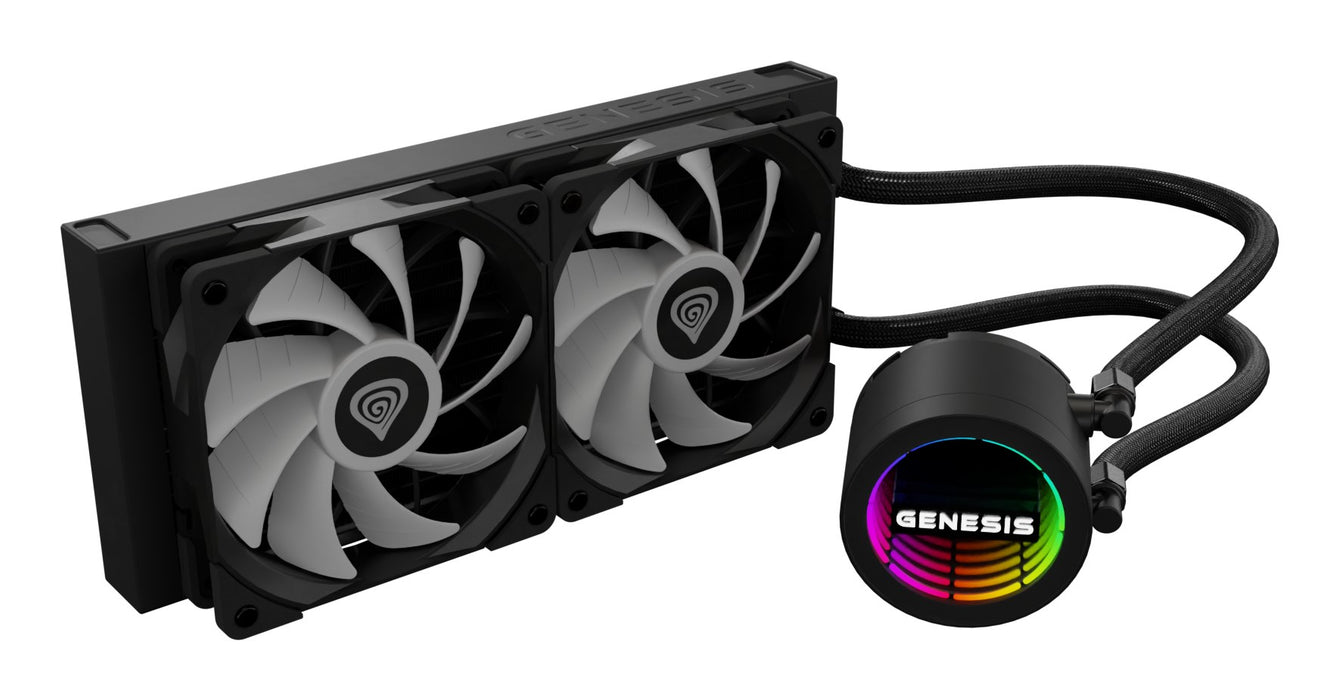 GENESIS NLG-2319 система за охлаждане на компютър, процесор, течно охлаждане „всичко в едно“, черно