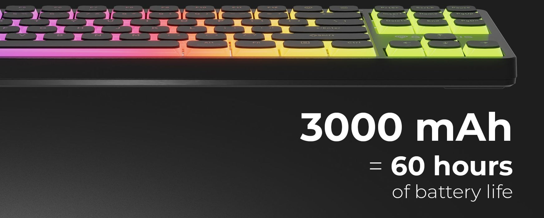 Механична гейминг клавиатура Genesis - Thor 430 TKL Wireless, безжична, Outemu Peach Silent, RGB, черна