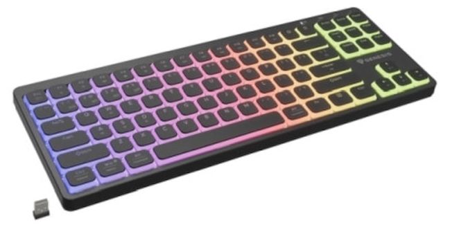 Механична гейминг клавиатура Genesis - Thor 430 TKL Wireless, безжична, Outemu Peach Silent, RGB, черна