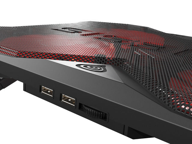 Охлаждаща подложка за лаптоп Genesis Oxid 260 15.6-17.3 4 вентилатора, LED светлина, 2 USB