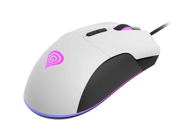 Mouse, Genesis Gaming Mouse Krypton 290 6400 DPI RGB Backlit With Software White