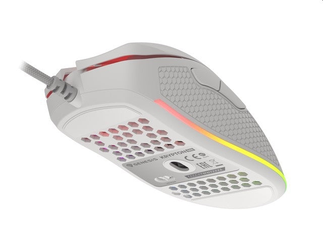 Мишка за игри Genesis Krypton 555 8000DPI RGB бял софтуер