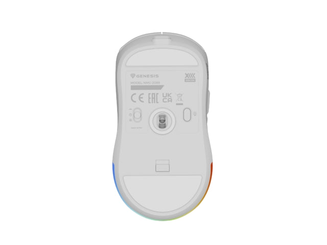 Genesis Wireless Gaming Mouse Zircon XIII Custom Wireless 26000 DPI Бяла