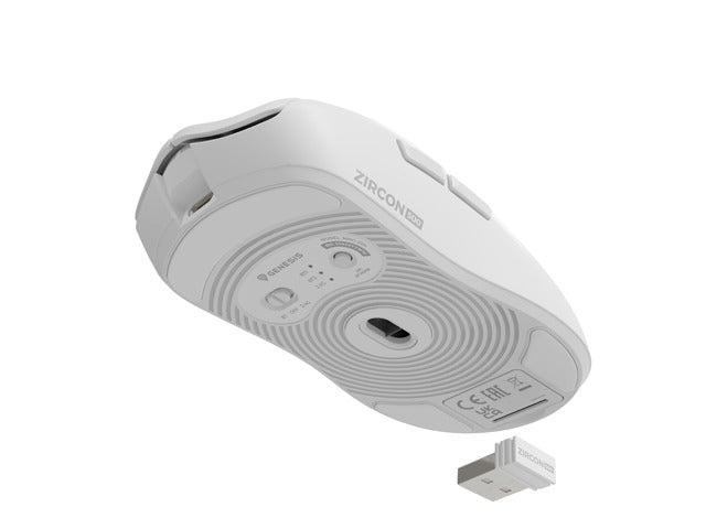 Безжична геймърска мишка Genesis Zircon 500 G2 10000dpi, бяла