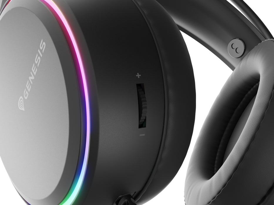Слушалки Genesis Neon 613 с микрофон RGB осветление черни