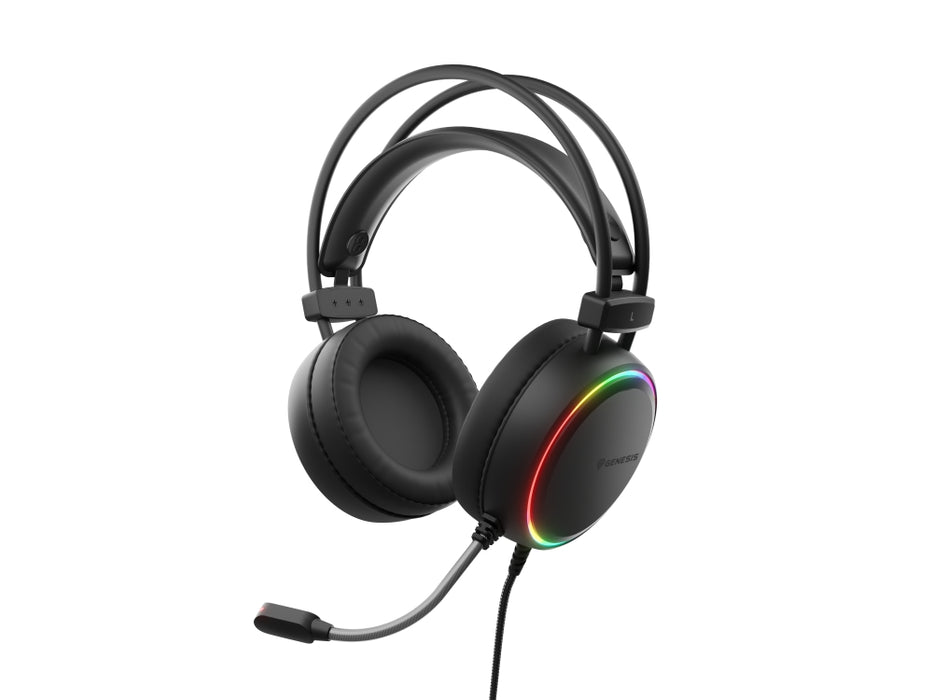 Слушалки Genesis Neon 613 с микрофон RGB осветление черни