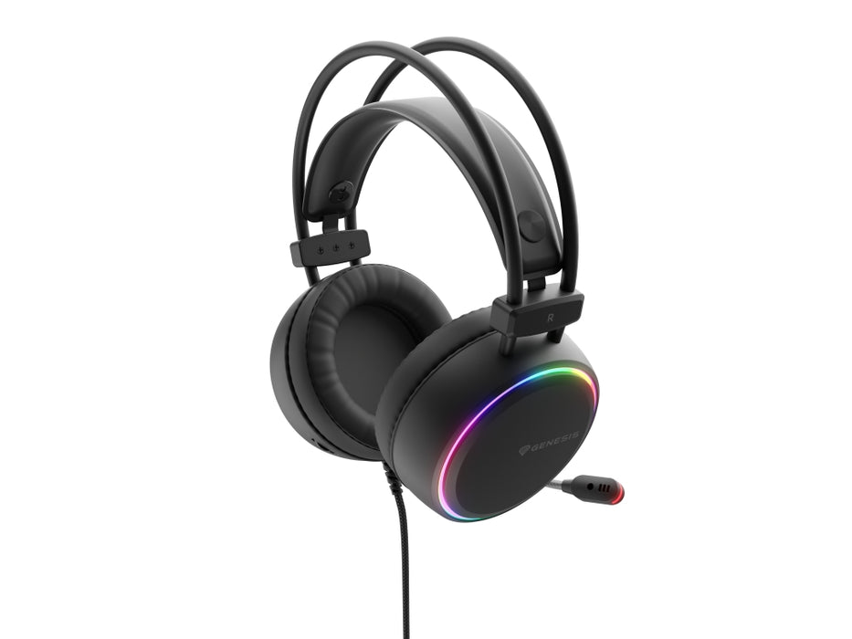 Слушалки Genesis Neon 613 с микрофон RGB осветление черни