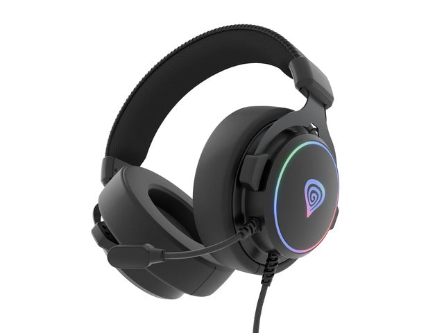 Genesis Headset Neon 764 с микрофон, RGB осветление, USB, Черен