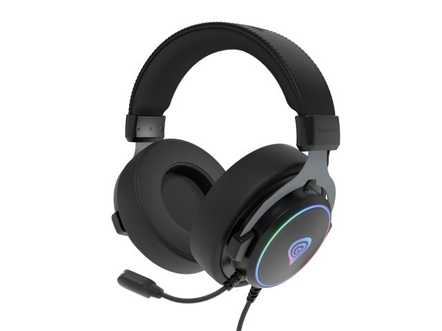 Genesis Headset Neon 764 с микрофон, RGB осветление, USB, Черен