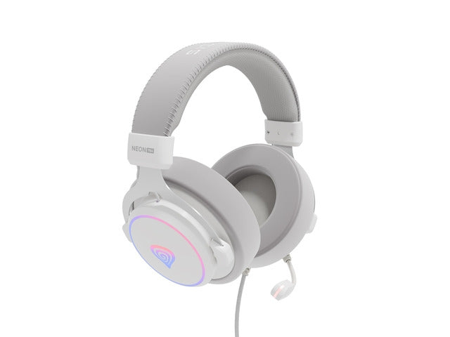 Genesis Headset Neon 764 с микрофон, RGB осветление, USB, бял