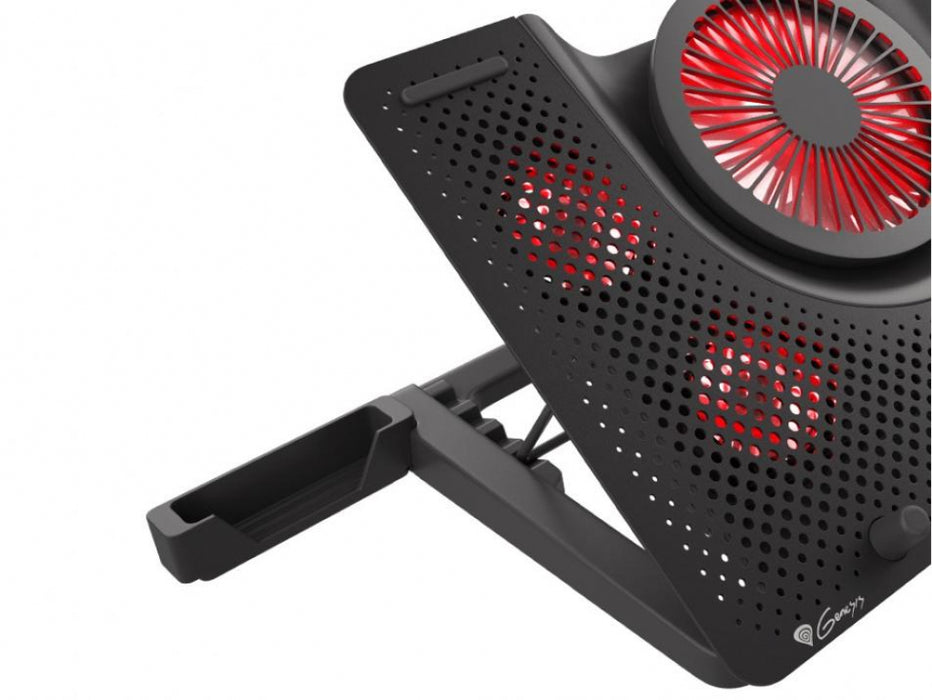 Cooling system, Genesis Laptop Cooling Pad Oxid 550 15.6-17.3 5 Fans, Led Light, 1 Usb