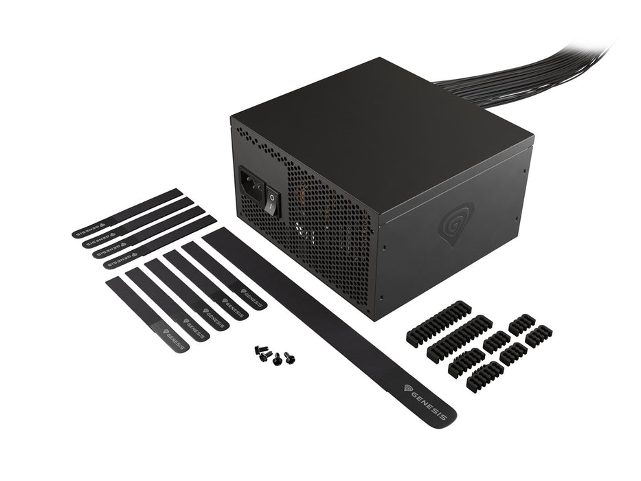 Захранващ блок GENESIS Nihon 650NM, 650 W, 20+4-пинов, ATX, ATX, черен