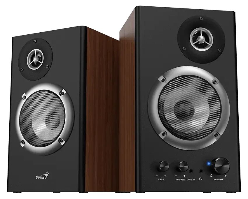 Аудио система Genius - SP-HF1200B, 2.0, 36W, дървесна