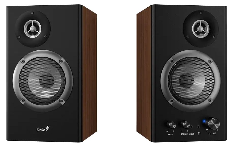 Аудио система Genius - SP-HF1200B, 2.0, 36W, дървесна