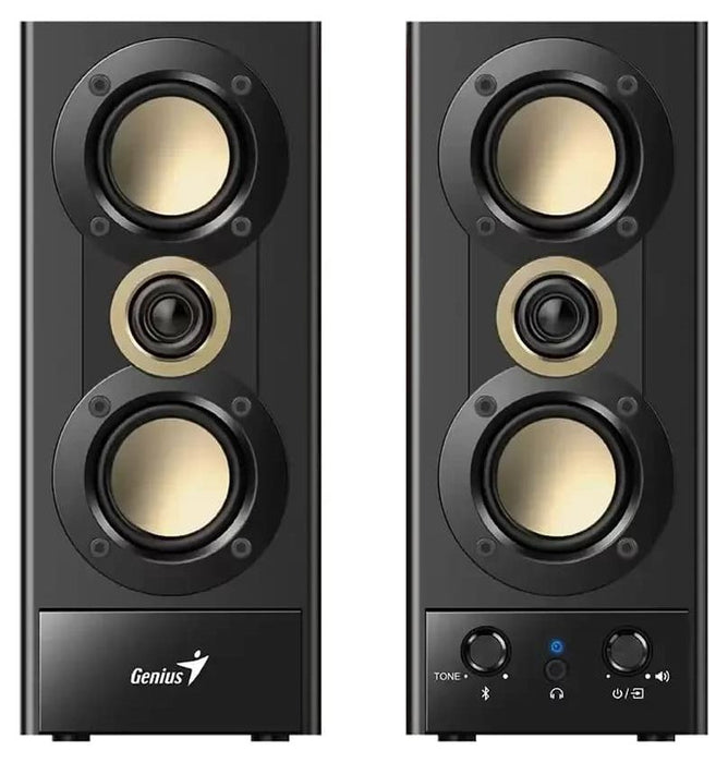 Аудио система Genius - SP-HF800BT, 2.0, 20W, Bluetooth 5.3, кафява