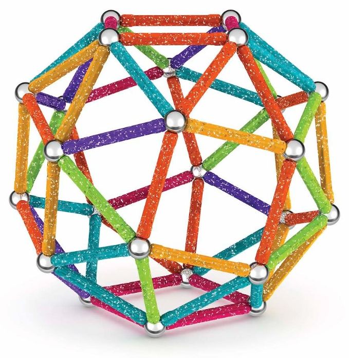 Магнитен конструктор Geomag - Блестящ, 142 части