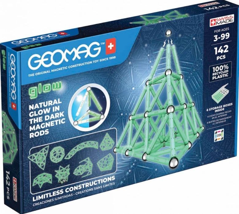 Магнитен конструктор Geomag - Светещ, 142 части