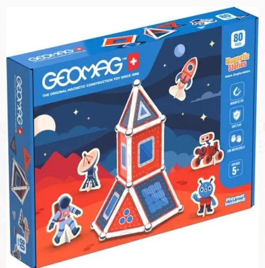 Магнитен конструктор Geomag - Магнитни истории, Марс, 80 части