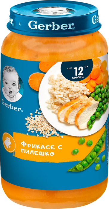Пюре фрикасе с пилешко месо, 12+ месеца, 250 g