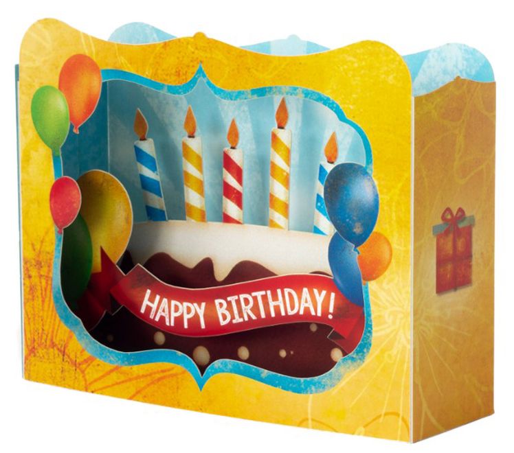 Картичка Gespaensterwald 3D - Happy Birthday Cake