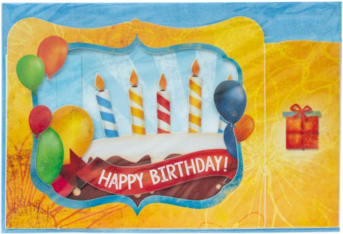 Картичка Gespaensterwald 3D - Happy Birthday Cake