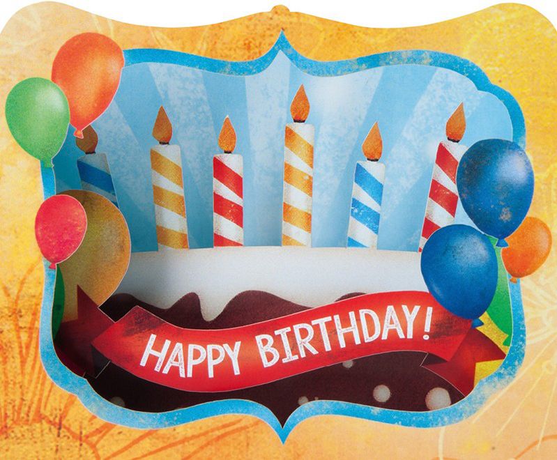 Картичка Gespaensterwald 3D - Happy Birthday Cake