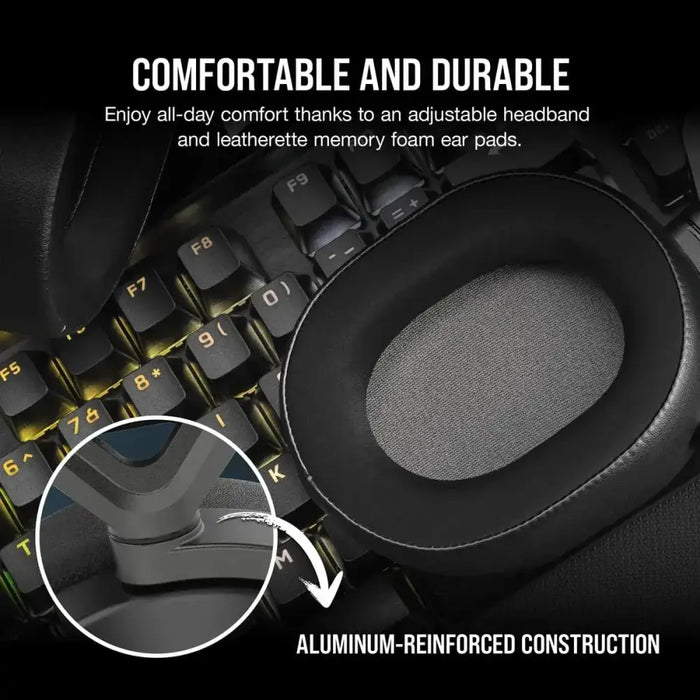 Геймърски слушалки с микрофон Corsair HS65 v2 Carbon