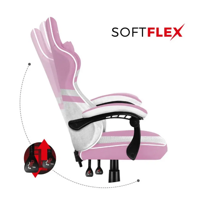 Геймърски стол Huzaro Force 4.4 Pink Mesh