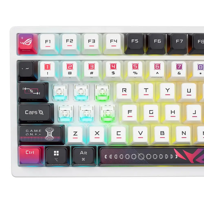 Геймърска безжична Клавиатура ASUS ROG Azoth X - White