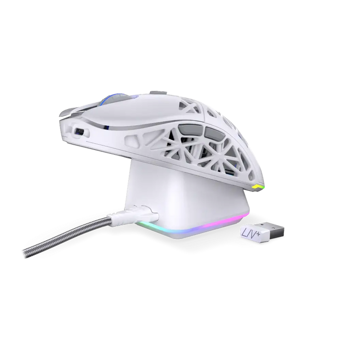 Геймърска безжична мишка ENDORFY LIV Plus Onyx White