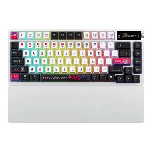 Геймърска безжична Клавиатура ASUS ROG Azoth X - White