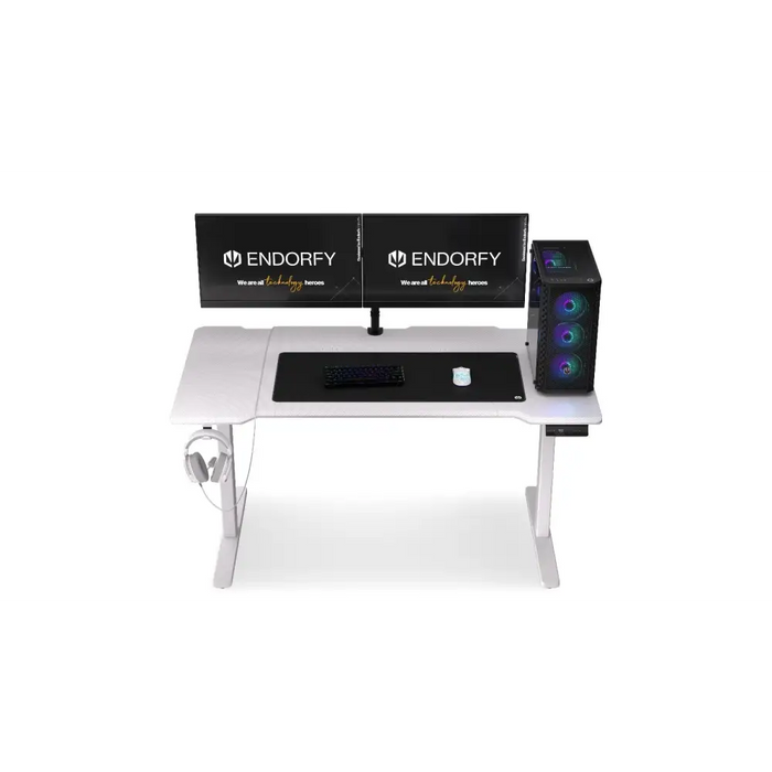 Геймърско бюро ENDORFY - Atlas L Electric - Onyx White