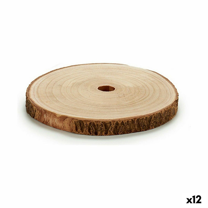 Декоративен Дънер Gift Decor Кафяв 25 x 2 x 26 cm 26 x 2 x 25 cm Ø 24,5 cm (12 броя)