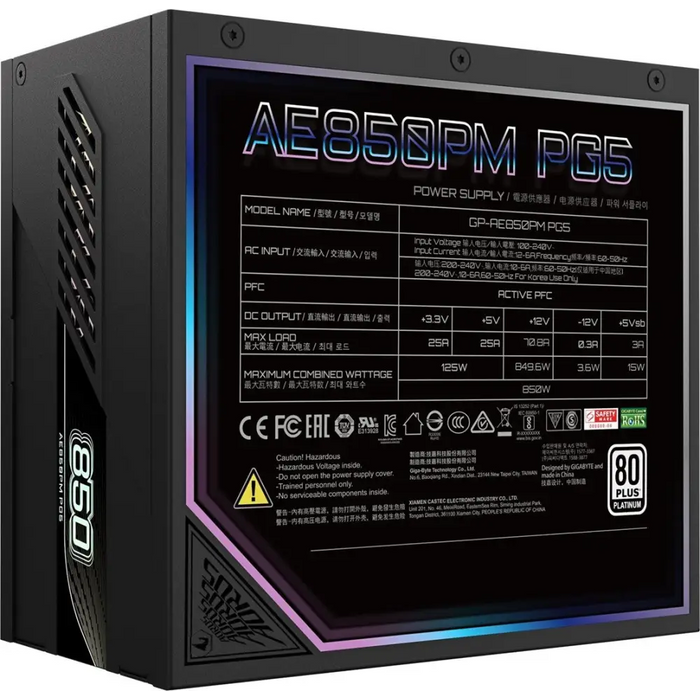 Gigabyte Aorus Elite Platinum ATX 3.1 850W захранване