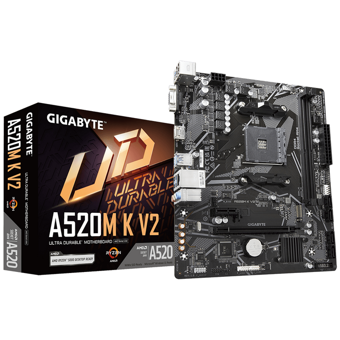 Дънна платка GIGABYTE A520M K V2, Socket AM4