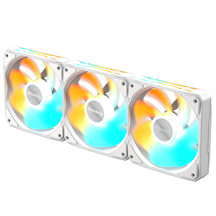 Комплект вентилатори 3-Pack GIGABYTE AORUS EZ CHAIN RVS FAN 120 ICE, 120x120x25mm ARGB