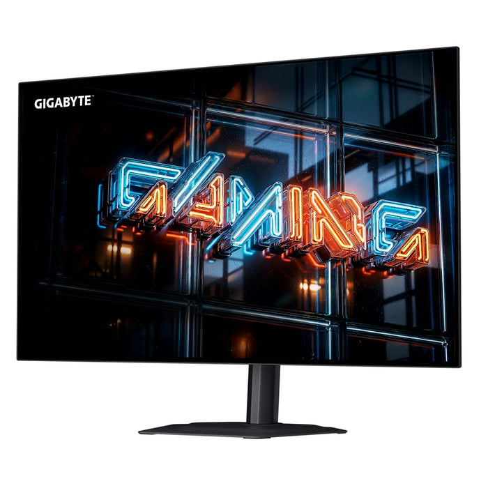 GIGABYTE MO27Q28GR 27” гланцов WOLED QHD геймърски монитор - 2560 x 1440, 280Hz, 0.03ms, 335 cd/m², дисплей HDR True Black 500, HDMI 2.1, Displayport 1.4