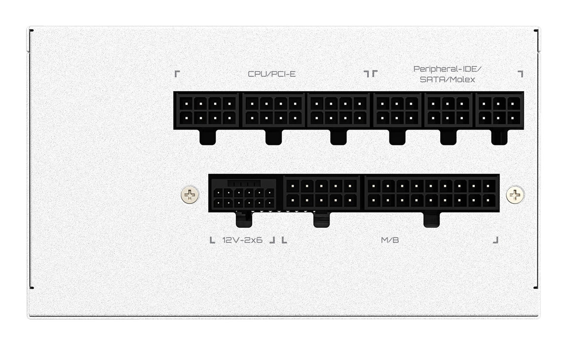 Захранващ блок GIGABYTE UD850GM PG5 V2 ICE - PCIe Gen 5.1, 80 PLUS Gold, напълно модулен дизайн, 120 мм вентилатор, съвместим с ATX 3.1, EU щепсел