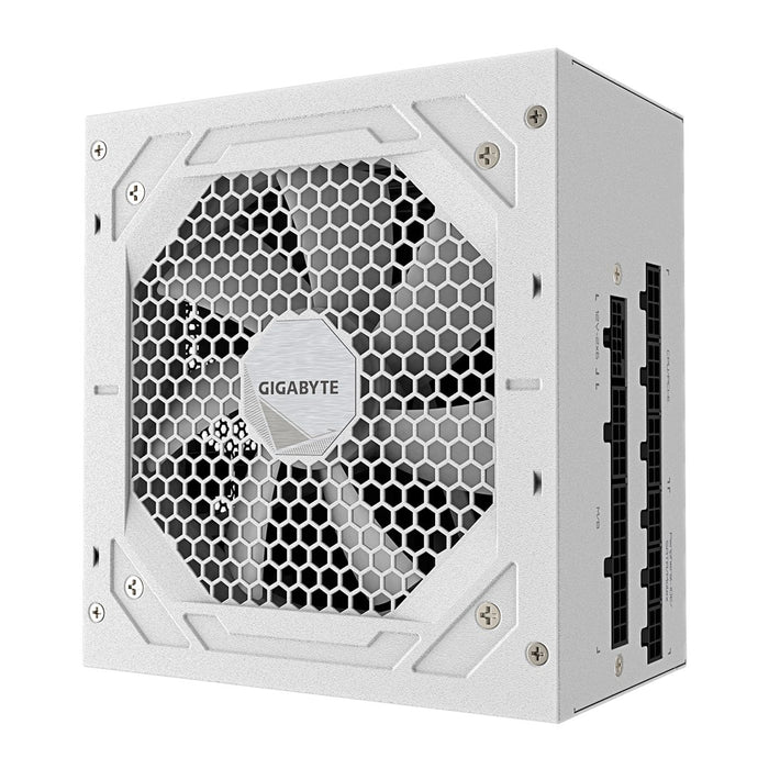 Захранващ блок GIGABYTE UD850GM PG5 V2 ICE - PCIe Gen 5.1, 80 PLUS Gold, напълно модулен дизайн, 120 мм вентилатор, съвместим с ATX 3.1, EU щепсел