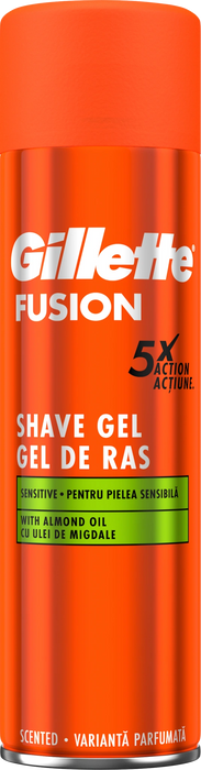 Гел за бръснене Fusion 5хAction Sensitive, 200 ml