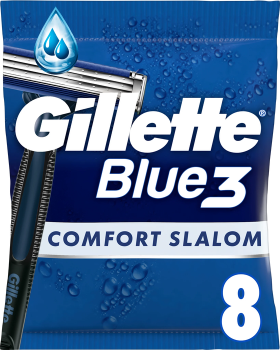 Самобръсначка за еднократна употреба Blue3 Comfort Slalom, 8 бр