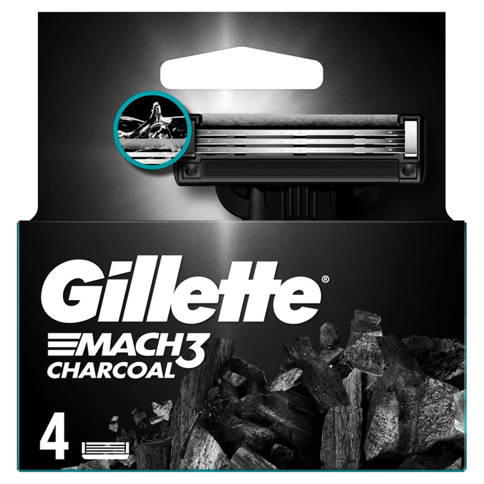 НОЖЧЕТА GILLETTE MACH3 CHARCOAL 10/59/7 4 БР