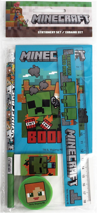 Комплект ученически пособия GIM Minecraft - Chibi, 5 части