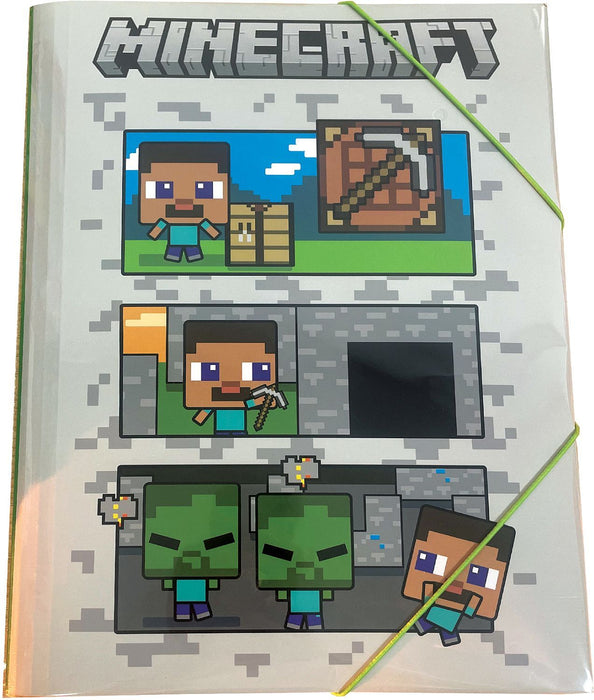 Папка с ластик GIM Minecraft - Chibi, A4