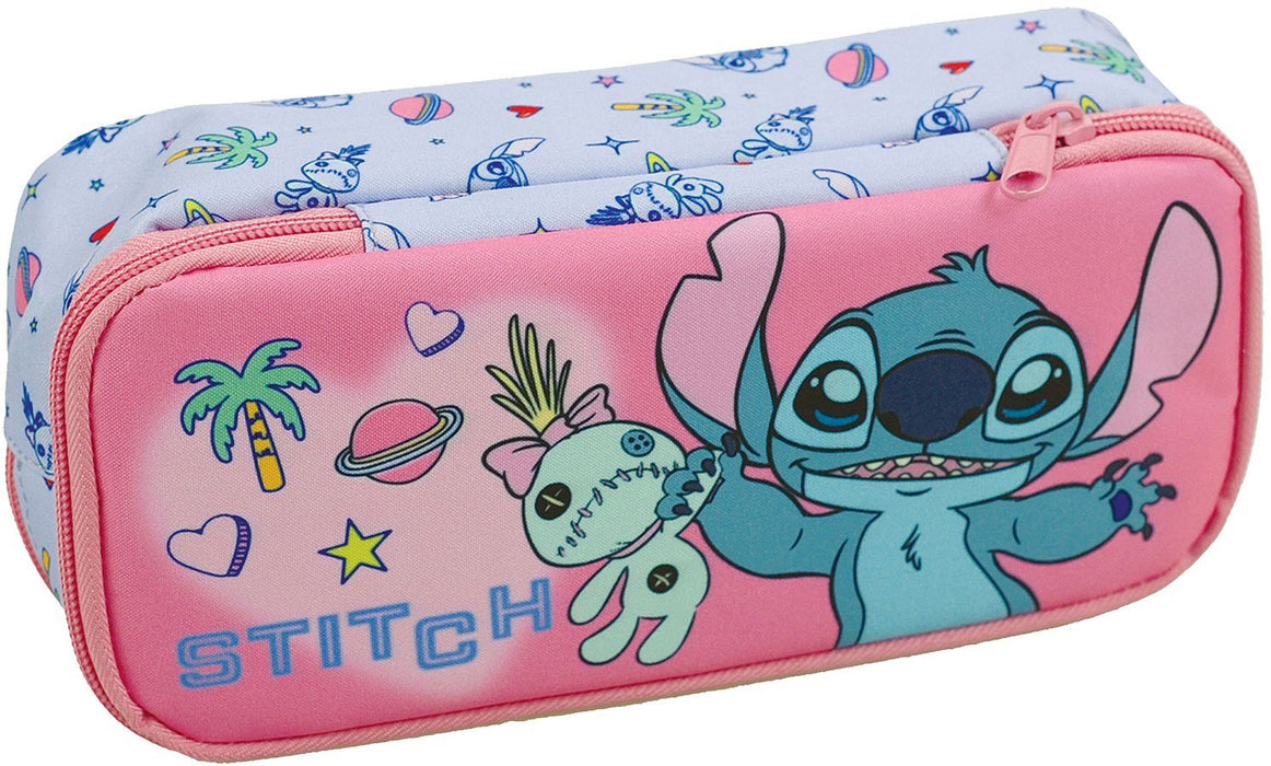 Овален несесер GIM Stitch - Tropical, 1 цип